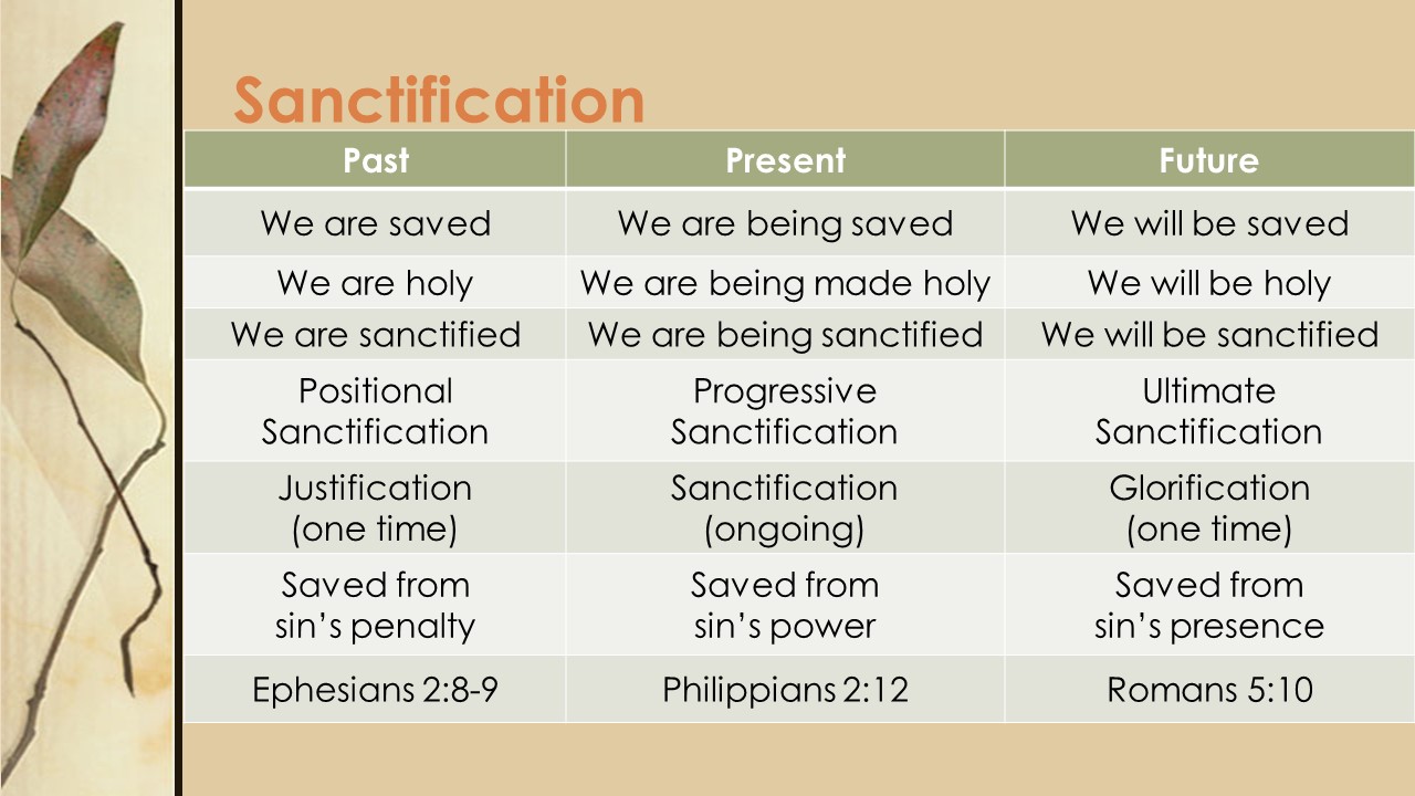 Progressive Sanctification Chart